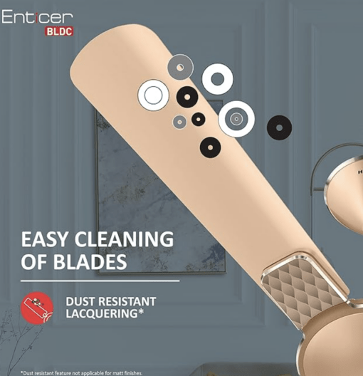 Havells 1200mm Enticer BLDC Motor Ceiling Fan | 5 Star with Remote, 100% Copper | Upto 55% Energy Saving with ECO Active Technology, High Air Delivery, 2 Year Warranty | (Pack of 1, White) - Image 4